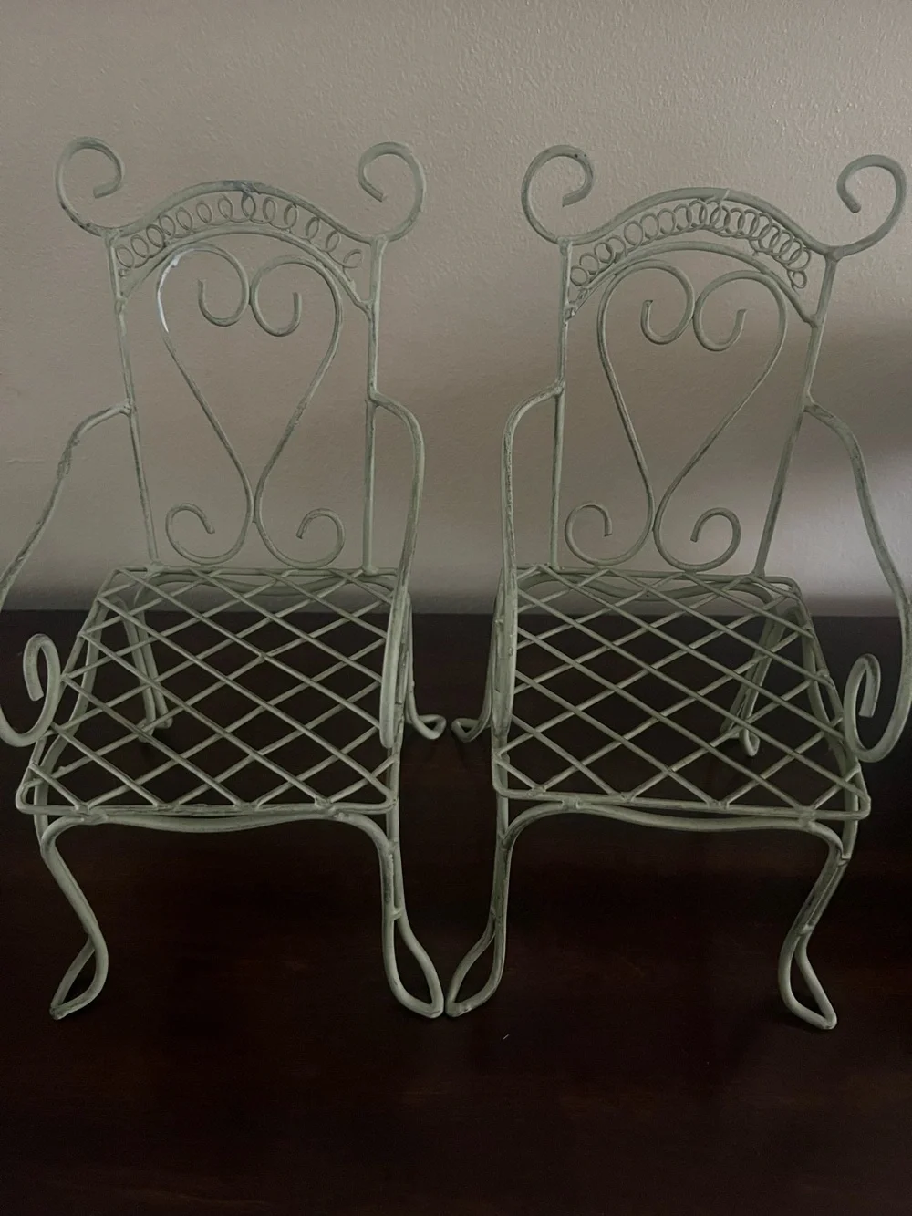 12 Inch Vintage Metal Doll, Teddy Bear, or Garden Chair Set
